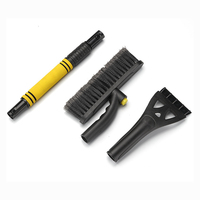 Brosse à neige et grattoir à glace détachable 2 en 1 de haute qualité, en alliage d'aluminium extensible, pelle à neige d'hiver pour le nettoyage des voitures