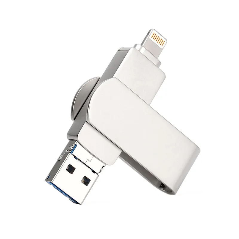 YONANSON — clé USB 3-en-1 OTG, version IOS et Android, lecteur Flash, haute vitesse, Logo personnalisé, pour cadeaux d'entreprise
