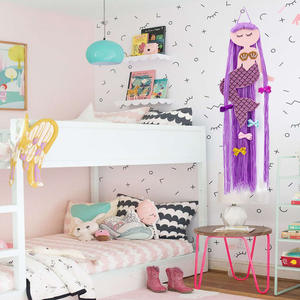 4 Designs Paillettes Paillettes Sirène Tenture Murale Décoration de la Maison Support de Cheveux Organisateur de Rangement pour Bandeau Pinces à Cheveux Cravate - Product Image 6