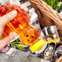 Bouteille de miel écologique de 240 ml en PET de qualité alimentaire, conteneur à jus avec bouchon à vis, logo personnalisé, emballage pour boissons, lait, soda