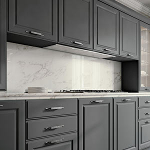 Armadi da <span class=keywords><strong>cucina</strong></span> senza vernice lucida di colore solido avanzato stile antico medio con Design a isola - Product Image 2