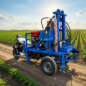 Exportation vers l'<span class=keywords><strong>Afrique</strong></span> : Nouvelle plateforme de forage de puits d'eau portable à trois roues haute performance pour puits profonds de 100m, 150m, 200m - Product Image 1