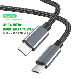 Cable <span class=keywords><strong>USB</strong></span> <span class=keywords><strong>C</strong></span> Trenzado de Nailon de 1M, Popular, con Entrega de Energía de 100W, Carga Rápida PD y Transmisión Estable para Smartphone y Switch - Product Image 1