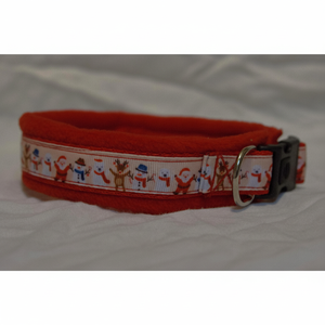 Collier de chien doublé polaire, Noël, Père Noël, Bonhomme de neige, Renne, Ours, Réglable - Product Image 1