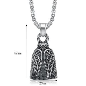 Yunnique – collier avec pendentif en forme d'ailes d'ange en acier inoxydable, bijoux à la mode unisexes - Product Image 5