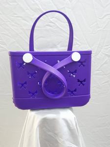 工場カスタム無地シリコン製トートバッグ シンプルなサザンスタイル<span class=keywords><strong>EVA</strong></span>ビーチバッグ - Product Image 4