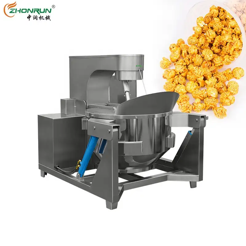 Industrielle automatische Karamell Popcorn Maschine Kessel Popcorn Herstellung elektro magnetische Heizung Kugelform Popcorn Maschine