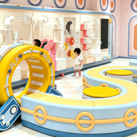 Aoleao Aire de jeux intérieure personnalisée Galaxy avec piscine à balles, toboggan, trampoline d'escalade pour enfants, jeux souples, grande capacité, usage commercial, CE