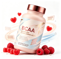 Gummies à Marque Blanche OEM BCAA 1000mg Acides Aminés à Chaîne Ramifiée pour la Récupération Musculaire, l'Énergie et l'Endurance