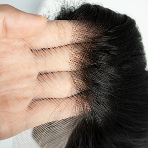 Venta al por mayor 13x4 pelucas frontales de encaje para las mujeres negras de densidad completa de onda profunda crudo indio pelucas de pelo Natural peluca con malla frontal de cabello humano - Product Image 5