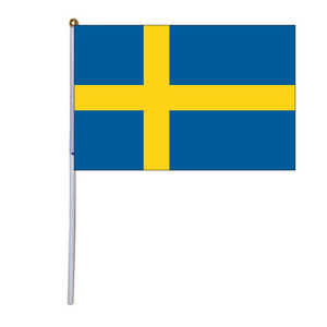 Guhumi 14*21 cm mano sueca bandera promocional venta al por mayor pequeña mano sueca ondeando Bandera de elección nacional - Product Image 4