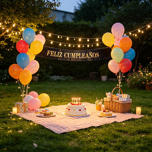 Écharpe d'anniversaire noire avec lettres irisées, décorations élégantes pour fête, sac de 12 pièces - Product Image 4