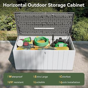 Abri de jardin en résine, unité à 2 portes, <span class=keywords><strong>armoire</strong></span> de <span class=keywords><strong>rangement</strong></span> pour outils de <span class=keywords><strong>garage</strong></span>, abri de jardin en résine - Product Image 4