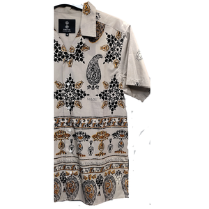 Automne hommes 100% coton sergé chemise impression personnalisée respirant coupe ajustée avec manches courtes pas cher en gros au Bangladesh - Product Image 3