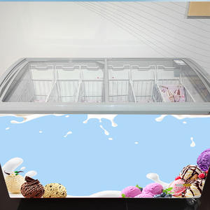 Congélateur commercial à porte vitrée pour crème glacée, ensemble complet d'équipements de réfrigération et de congélation profonde - Product Image 4