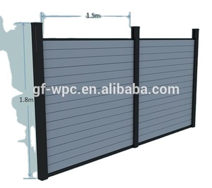 Bahçe wpc çit paneli açık WPC çit su geçirmez dayanıklı bahçe kapısı - Product Image 2