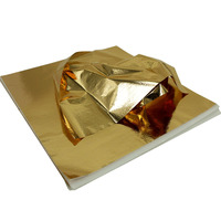 Prix d'usine 14*13.5 cm 500 feuilles par paquet Feuille d'or de Taïwan couleur or champagne Feuille d'or pour dorure à chaud