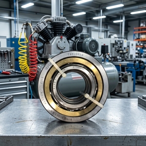 Cuscinetto a sfere a contatto angolare <span class=keywords><strong>BVN</strong></span>-7138, a doppia fila, di precisione P6/P5/P4, con tenuta aperta per compressore d'aria - Product Image 5