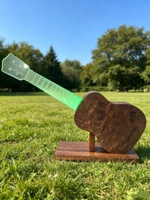 Nouvelle lampe LED RGB en forme de guitare en bois massif, alimentée par piles, avec haut-parleur, veilleuse pour l'écoute à la maison ou en extérieur