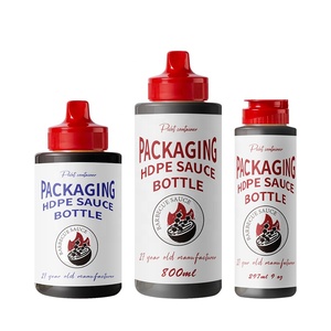 HDPE /PET/PP 250ml 8oz Condiment Packaging Container Hot <strong>Sauce</strong> Ketchup Salad Squeeze <strong>Plastic</strong> <strong>Bottle</strong> - Product Image 6
