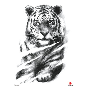 Tatuajes Temporales Negros, Pegatinas <span class=keywords><strong>de</strong></span> Tatuajes <span class=keywords><strong>de</strong></span> Lobos, Leones, Tigres y Esqueletos <span class=keywords><strong>para</strong></span> Mujeres, Hombres y Niñas, Tatuajes Impermeables - Product Image 6