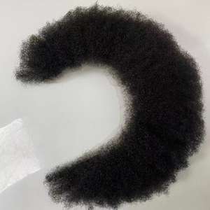 Cheveux humains <span class=keywords><strong>Afro</strong></span> Curl visage moustache <span class=keywords><strong>barbe</strong></span> pour hommes noirs américains maquillage réaliste dentelle système de remplacement des cheveux - Product Image 2