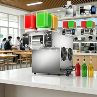 Distributeur automatique de glace en flocons en acier inoxydable avec refroidissement par eau, libre-service pour usage commercial dans les centres commerciaux et les aires de restauration