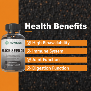 Private Label Black Seed Oil Gummies With Black Seed Honey Extract Vegan Halal Supplement For Immunity - Product Image 4