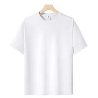 T-shirt en coton 220g pour homme, sensation fraîche, vente en gros, 220 g/m², Lyocell, impression personnalisée du logo, t-shirts vierges en polyester et coton, t-shirt unisexe