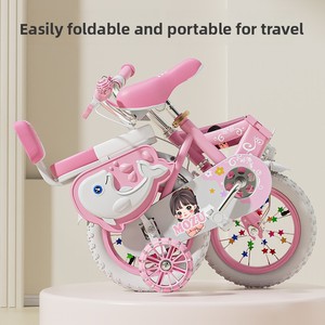Xe đạp gấp cho trẻ em từ 3-12 tuổi, quà tặng cho bé trai và bé gái, xe đạp trẻ em mới, kích thước 12/14/16/18/20 inch - Product Image 3