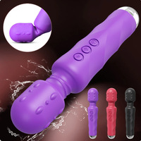 Baguette vibrante Knight Stick AV, 20 fréquences, 8 vitesses, vibrateur puissant, massage pour femmes, silicone, étanche, rechargeable par USB, faible bruit