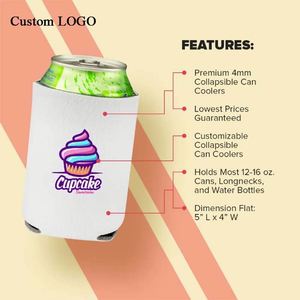 Customized Digital Print Wedding Can Coolers with Stubby Holders for Modern Party Decorations - Product Image 1