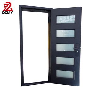 <span class=keywords><strong>Puerta</strong></span> de Acero de Seguridad Exterior para Hogar, <span class=keywords><strong>Puerta</strong></span> Principal de Acero con Diseño Moderno y Cristal - Product Image 3