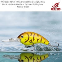 Vente en gros Leurre crankbait 70mm 19.5g, leurre dur bionique à longue portée pour la pêche au poisson mandarin et au bar, direct usine