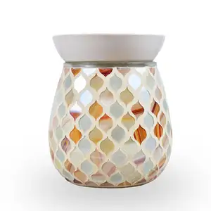 Hand crafted Mosaic decorative aromatherapy electric plug in wax burner indoor essential oil burner