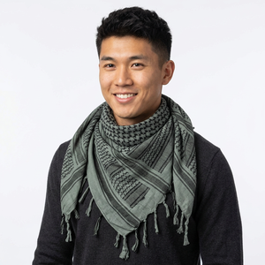 Foulard arabe Shemagh yéménite 100 % coton, motif camouflage personnalisé, pour hommes, respirant, pour usage quotidien et extérieur, couvre-chef épais - Product Image 5
