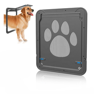Porte <span class=keywords><strong>pour</strong></span> animaux de compagnie en maille de nylon ABS noire écologique avec clapet intérieur, <span class=keywords><strong>pour</strong></span> <span class=keywords><strong>chien</strong></span> et chat, <span class=keywords><strong>pour</strong></span> extérieur, toutes saisons, petite et grande taille - Product Image 3