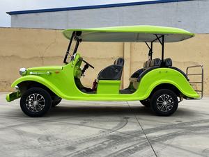 Voiture de <span class=keywords><strong>golf</strong></span> électrique à 3 rangées, nouvelle énergie, design rétro vintage, carrosserie en métal, <span class=keywords><strong>alternateur</strong></span> 4000W, 6 à 14 places, <span class=keywords><strong>prix</strong></span> bas à vendre - Product Image 2