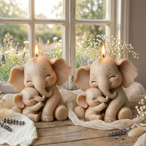 Molde <span class=keywords><strong>de</strong></span> Silicona 3D <span class=keywords><strong>de</strong></span> Elefante Madre e Hijo, Molde <span class=keywords><strong>de</strong></span> Resina <span class=keywords><strong>con</strong></span> Forma <span class=keywords><strong>de</strong></span> Elefante <span class=keywords><strong>de</strong></span> Orejas Grandes para Hacer Velas Aromáticas Hechas a Mano - Product Image 5