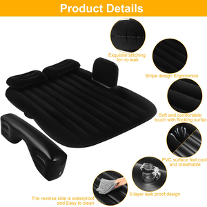 Портативный внедорожник автомобильный надувной матрас сиденье походная кровать с насосом, 2 подушки и надувной дизайн - Product Image 4