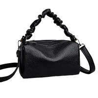 Tas Selempang Wanita Kulit PU Lipit Model Fashion Musim Panas Musim Dingin