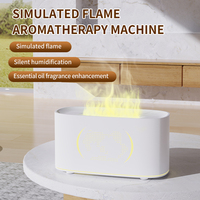 Diffuseur d'arômes à flamme volcanique, humidificateur ultrasonique à brume froide 160 ml, diffuseur d'huiles essentielles avec lumière LED de nuit à 7 couleurs