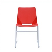 Chaise de salle à manger moderne avec structure en métal et coque en plastique pour salon et appartement
