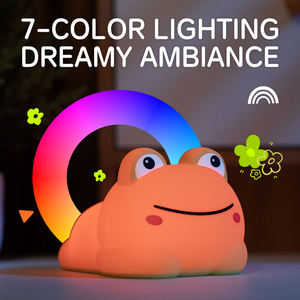 Portable Animal RGB Colorful Changing Touch <b>Sensor</b> Soft Silicone Kids Baby usb Rechargeable Night <b>Light</b> Lamp - Product Image 4