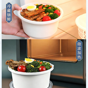 Anti-Theft Lockable <b>Lunch</b> <b>Box</b> Thickened Food Grade Plastic Round With Lid For Food Delivery - Product Image 2