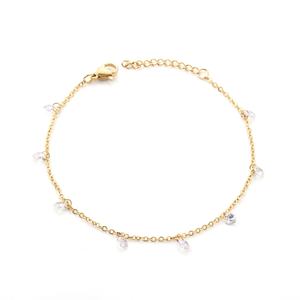 Brazalete de Oro de 18k de Moda 2021 de Alta Calidad con Circonita, Joyería de Acero Inoxidable, Brazaletes para Mujer - Product Image 1