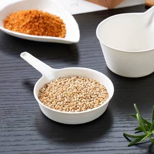 Mini Plato Poco Profundo para Salsas, Ensaladas, Compostable, <span class=keywords><strong>de</strong></span> Bagazo, Plato Pequeño, Platillo, Tazón, para Fiestas, <span class=keywords><strong>de</strong></span> <span class=keywords><strong>Caña</strong></span> <span class=keywords><strong>de</strong></span> Azúcar, Mini Vajilla - Product Image 2