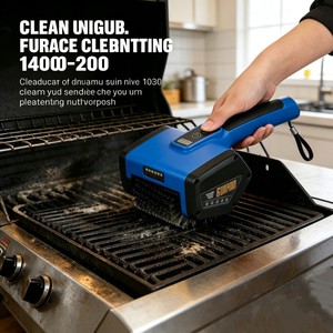 Cepillo <span class=keywords><strong>El</strong></span>éctrico de Plástico para Barbacoa, Cepillo Multifuncional Inalámbrico para Cocina, Limpiador Portátil Pequeño para Exteriores - Product Image 3