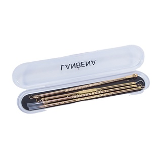 Kit de Herramientas LANBENA de Acero Inoxidable Dorado para Extraer Puntos Negros y Espinillas, Marca Privada - Product Image 1