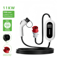 Câble de recharge portable pour véhicule électrique Smart New Star 11KW Type 2, 5m, courant réglable, contrôle par application WiFi, IP66, CEE Schuko, certifié CE/FCC